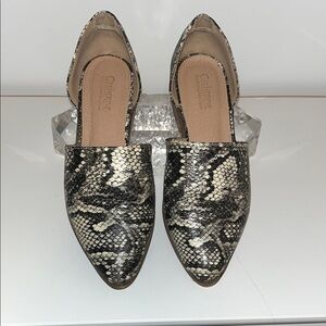Catherine Malandrino Snakeskin Print Loafers